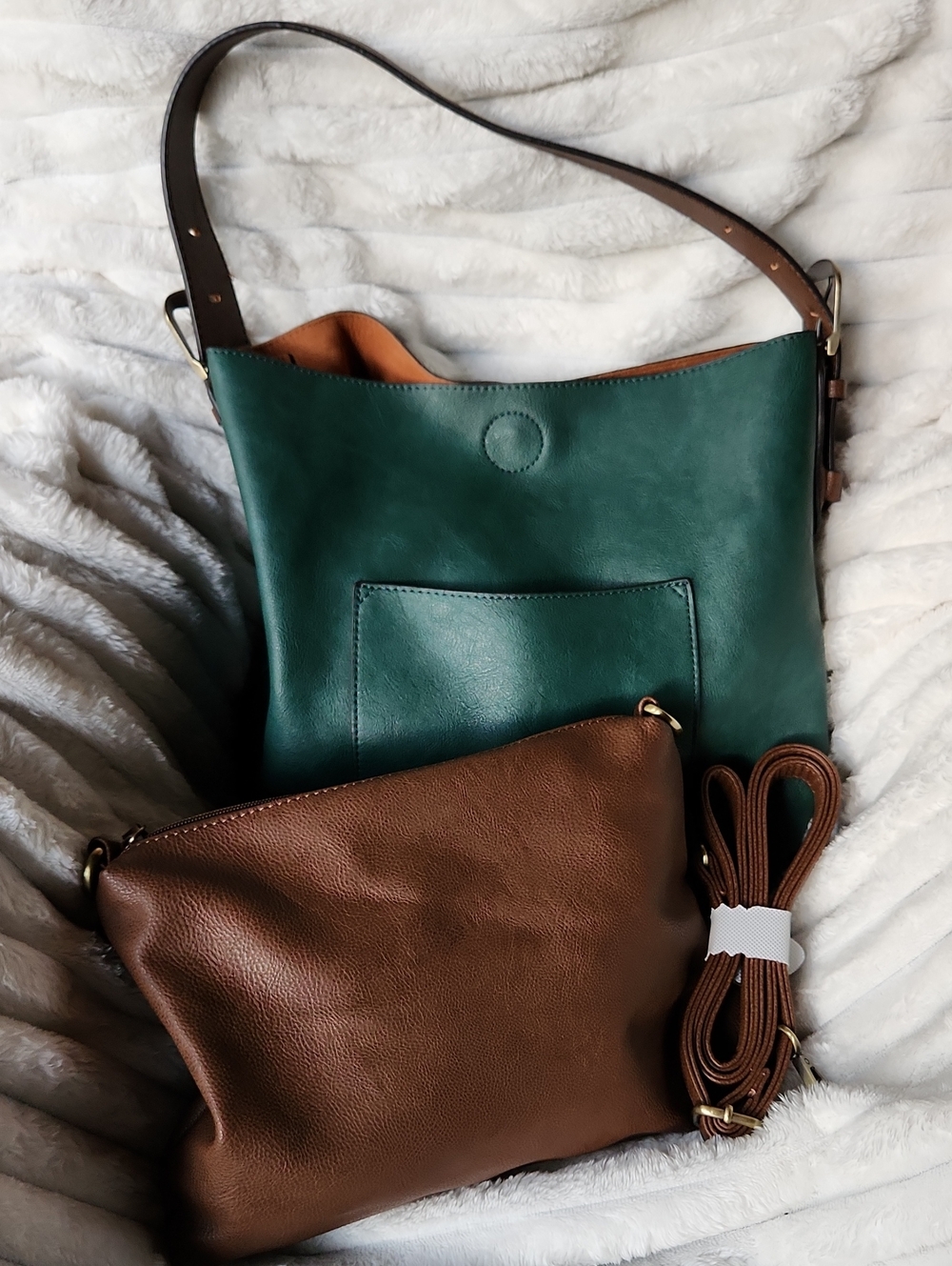 Joy Susan Hobo Bag - Green & Brown
